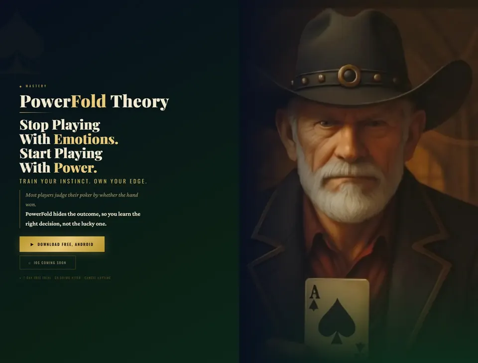 PowerFold Theory homepage: stop playing with emotions, start playing with power